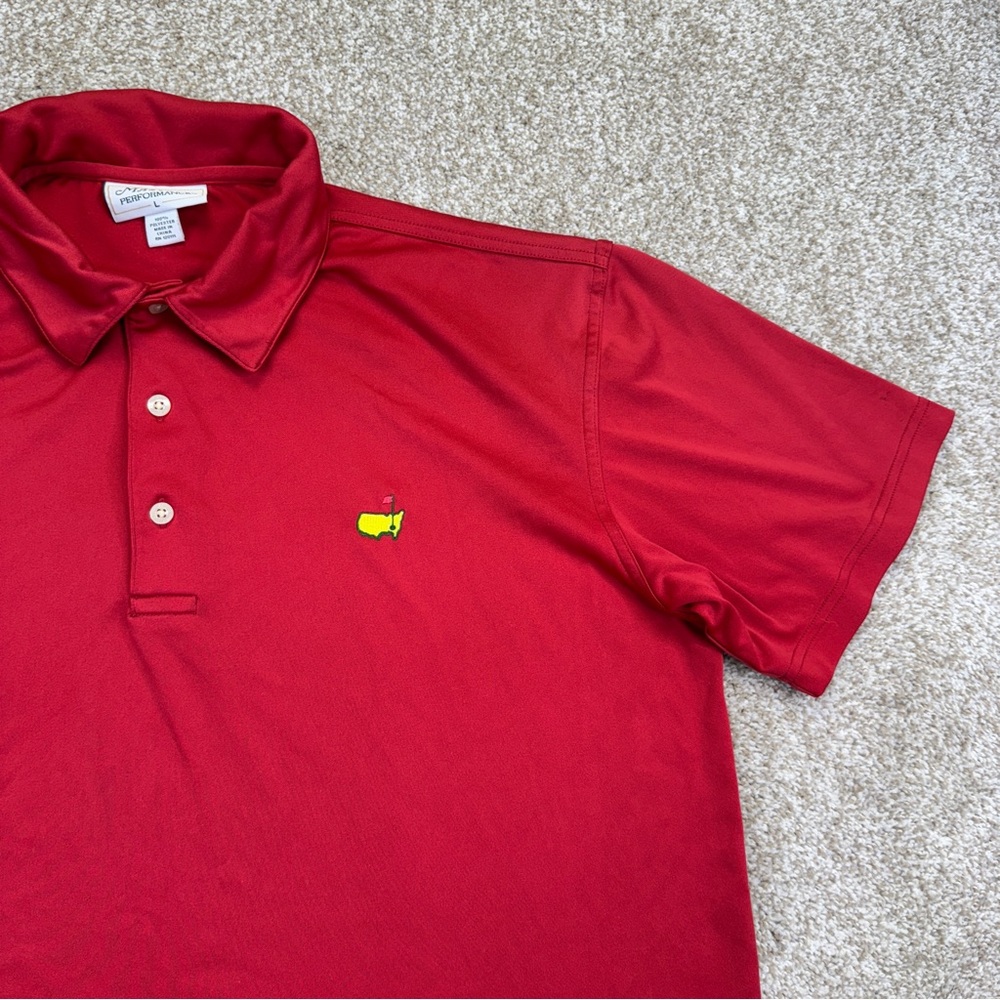 Masters Performance Augusta National Golf Polo Shirt men’s size L Red - Picture 1 of 12